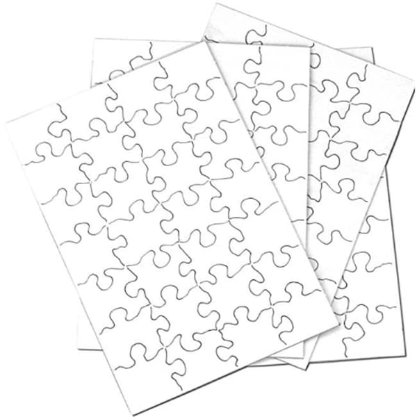 Inovart Inovart 2745 5 .5 x 8 in. Puzzle-It Blank Puzzles with Envelopes & 24 Puzzles Per Pack; White - 28 Piece 2745 - main